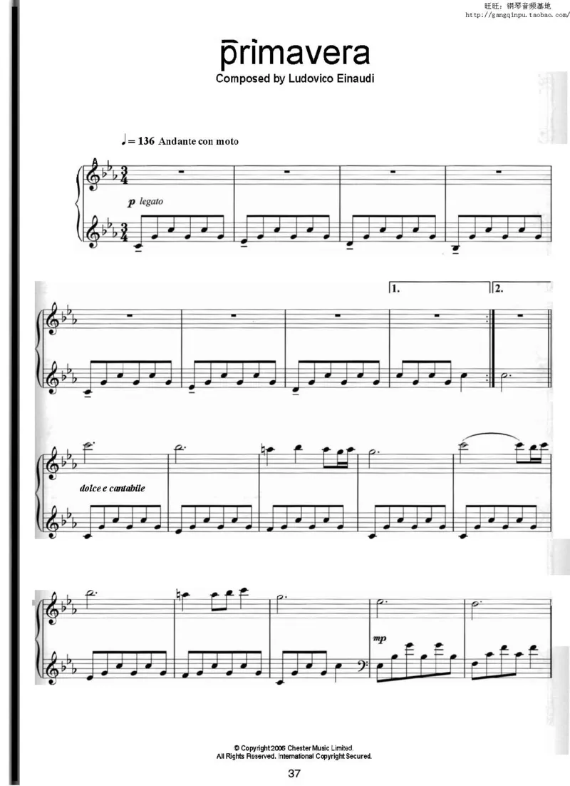 32、意大利钢琴家LudovicoEinaudi《演变》（90页，共12首）_一万首著名钢琴曲谱哈农贝多芬合集视频教学电子版高清无水印可打印_3流行音乐谱_流行钢琴谱合集形式_高清PDF无水印