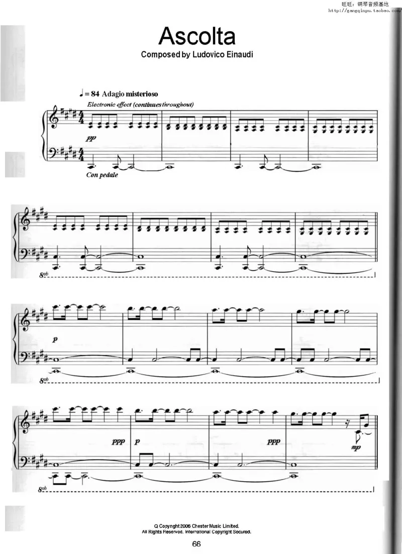 32、意大利钢琴家LudovicoEinaudi《演变》（90页，共12首）_一万首著名钢琴曲谱哈农贝多芬合集视频教学电子版高清无水印可打印_3流行音乐谱_流行钢琴谱合集形式_高清PDF无水印