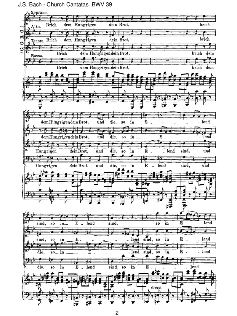 BWV39BrichdemHungrigendeinBrot_一万首著名钢琴曲谱哈农贝多芬合集视频教学电子版高清无水印可打印_1古典钢琴知名音乐家谱_巴赫钢琴谱全集_J.S巴赫作品全集_JohannSebastianBach(1685-1750)巴赫