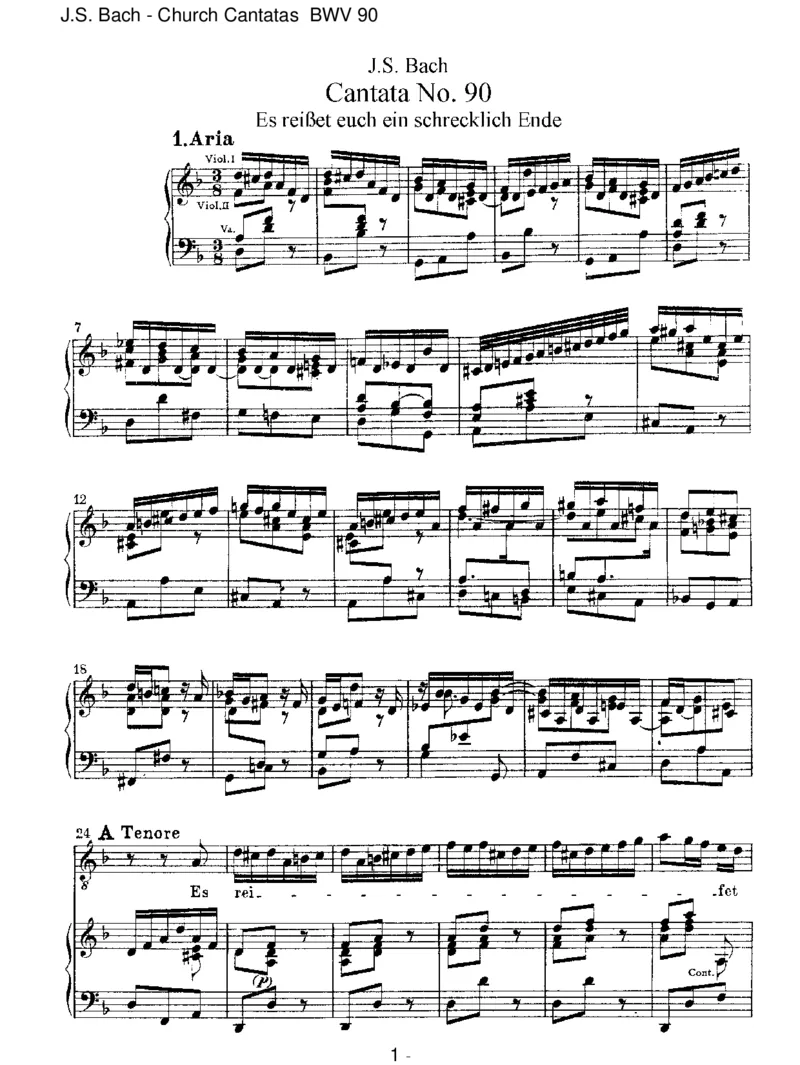 BWV90EsreisseteucheinschrecklichEnde_一万首著名钢琴曲谱哈农贝多芬合集视频教学电子版高清无水印可打印_1古典钢琴知名音乐家谱_巴赫钢琴谱全集_J.S巴赫作品全集