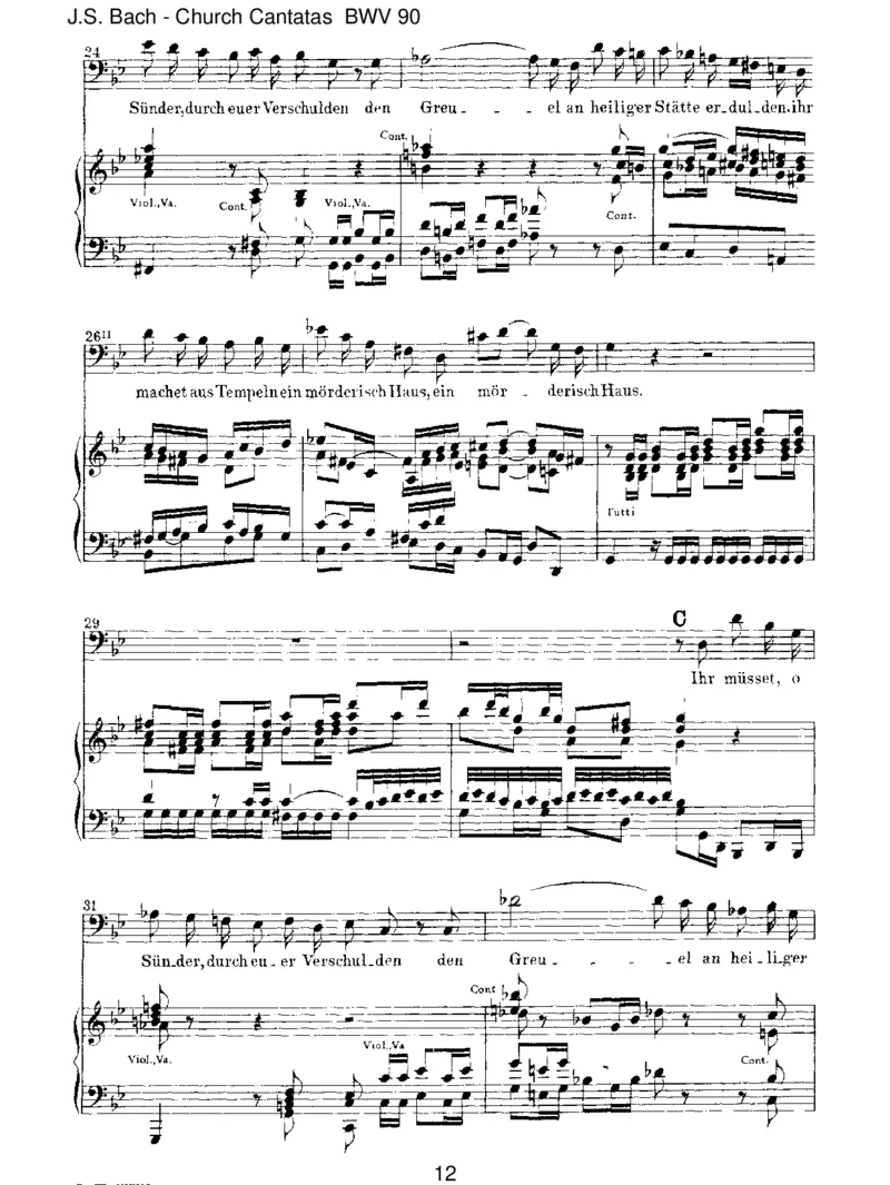 BWV90EsreisseteucheinschrecklichEnde_一万首著名钢琴曲谱哈农贝多芬合集视频教学电子版高清无水印可打印_1古典钢琴知名音乐家谱_巴赫钢琴谱全集_J.S巴赫作品全集