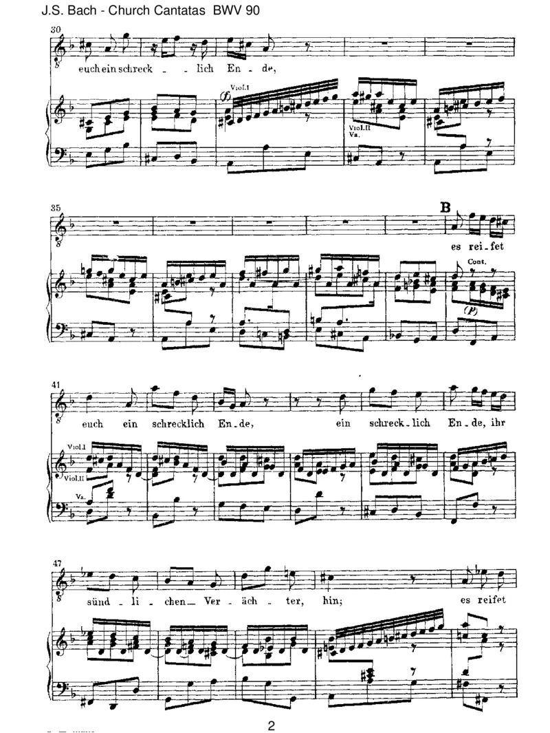 BWV90EsreisseteucheinschrecklichEnde_一万首著名钢琴曲谱哈农贝多芬合集视频教学电子版高清无水印可打印_1古典钢琴知名音乐家谱_巴赫钢琴谱全集_J.S巴赫作品全集
