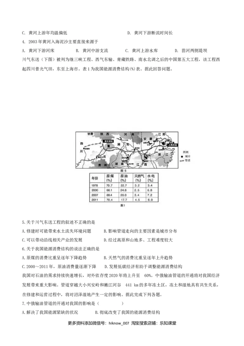 第四章区域联系与区域协调发展（单元检测）-（原卷版）_E015高中全科试卷_地理试题_选修2_1.单元测试_单元测试（第二套）