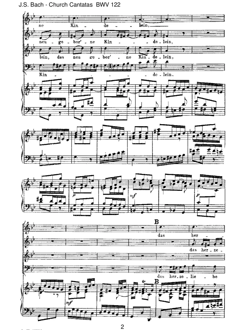 BWV122DasneugeborneKindelein_一万首著名钢琴曲谱哈农贝多芬合集视频教学电子版高清无水印可打印_1古典钢琴知名音乐家谱_巴赫钢琴谱全集_J.S巴赫作品全集_JohannSebastianBach(1685-1750)巴赫