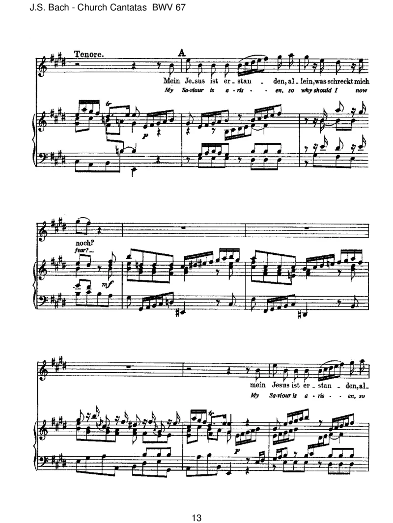 BWV67HaltimGed_chtnisJesumChrist_一万首著名钢琴曲谱哈农贝多芬合集视频教学电子版高清无水印可打印_1古典钢琴知名音乐家谱_巴赫钢琴谱全集_J.S巴赫作品全集