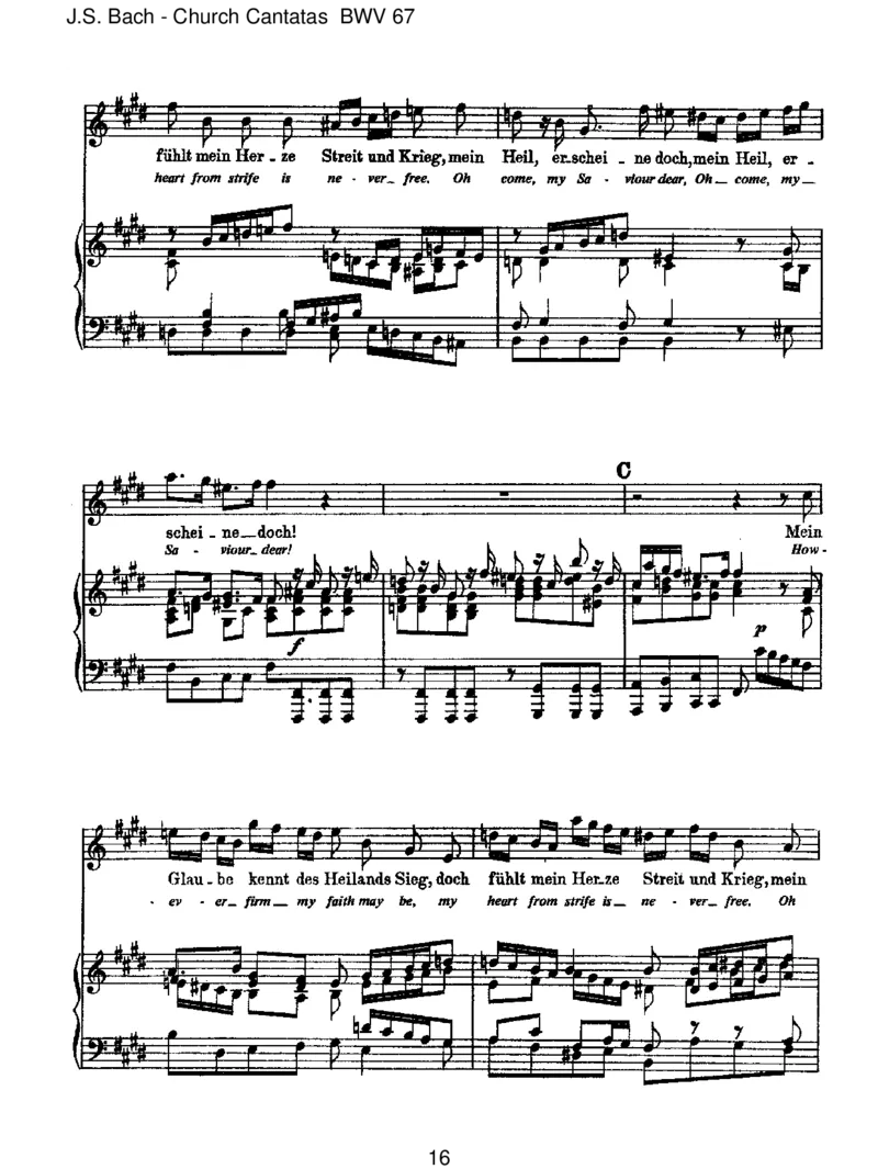 BWV67HaltimGed_chtnisJesumChrist_一万首著名钢琴曲谱哈农贝多芬合集视频教学电子版高清无水印可打印_1古典钢琴知名音乐家谱_巴赫钢琴谱全集_J.S巴赫作品全集