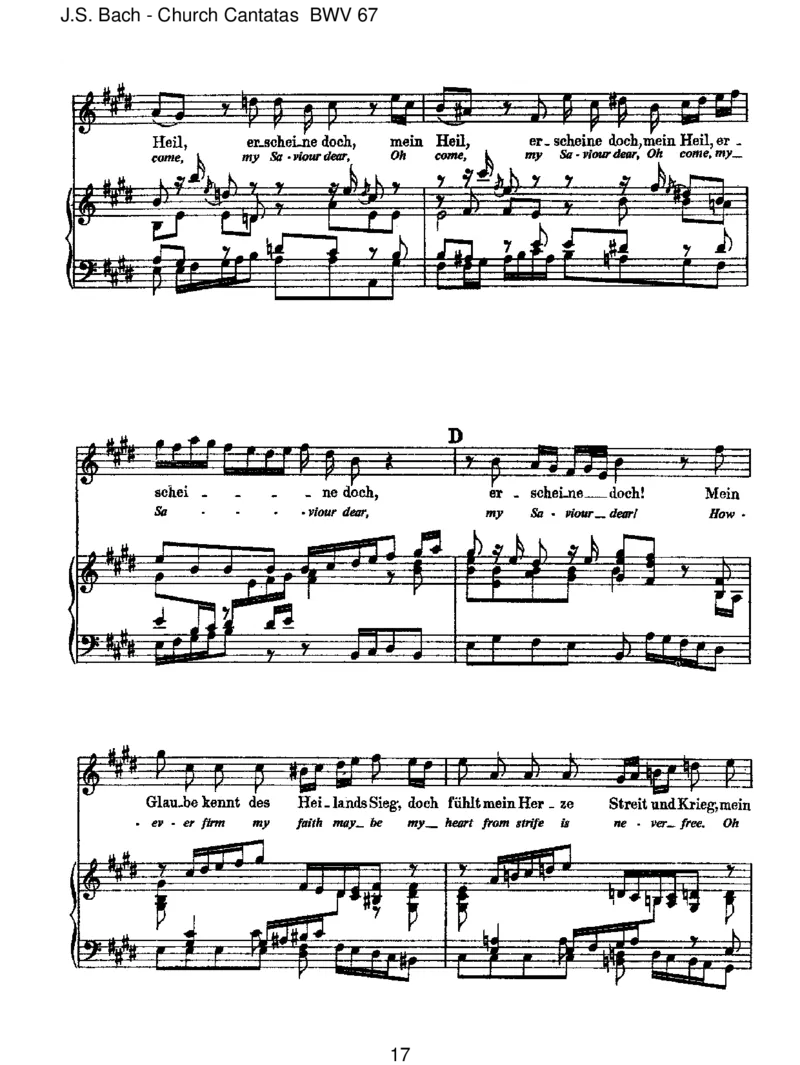 BWV67HaltimGed_chtnisJesumChrist_一万首著名钢琴曲谱哈农贝多芬合集视频教学电子版高清无水印可打印_1古典钢琴知名音乐家谱_巴赫钢琴谱全集_J.S巴赫作品全集