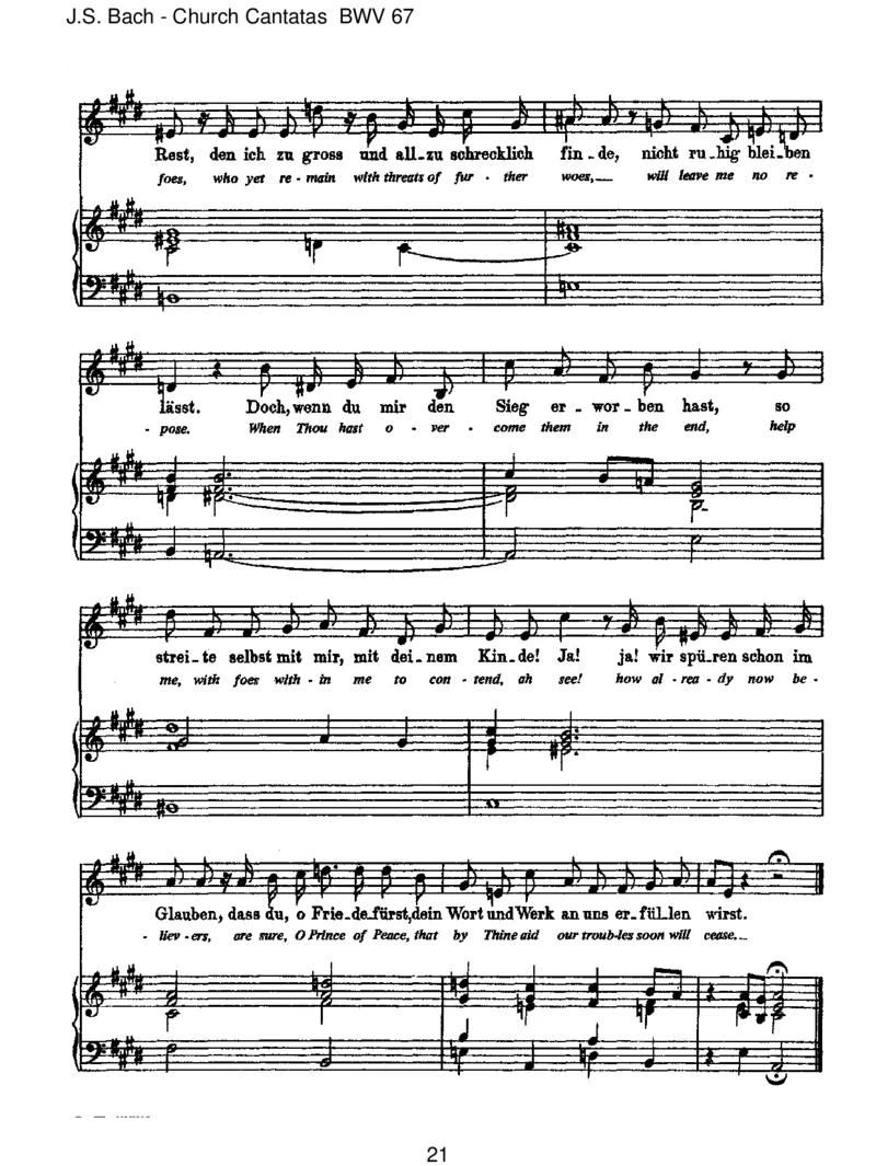 BWV67HaltimGed_chtnisJesumChrist_一万首著名钢琴曲谱哈农贝多芬合集视频教学电子版高清无水印可打印_1古典钢琴知名音乐家谱_巴赫钢琴谱全集_J.S巴赫作品全集