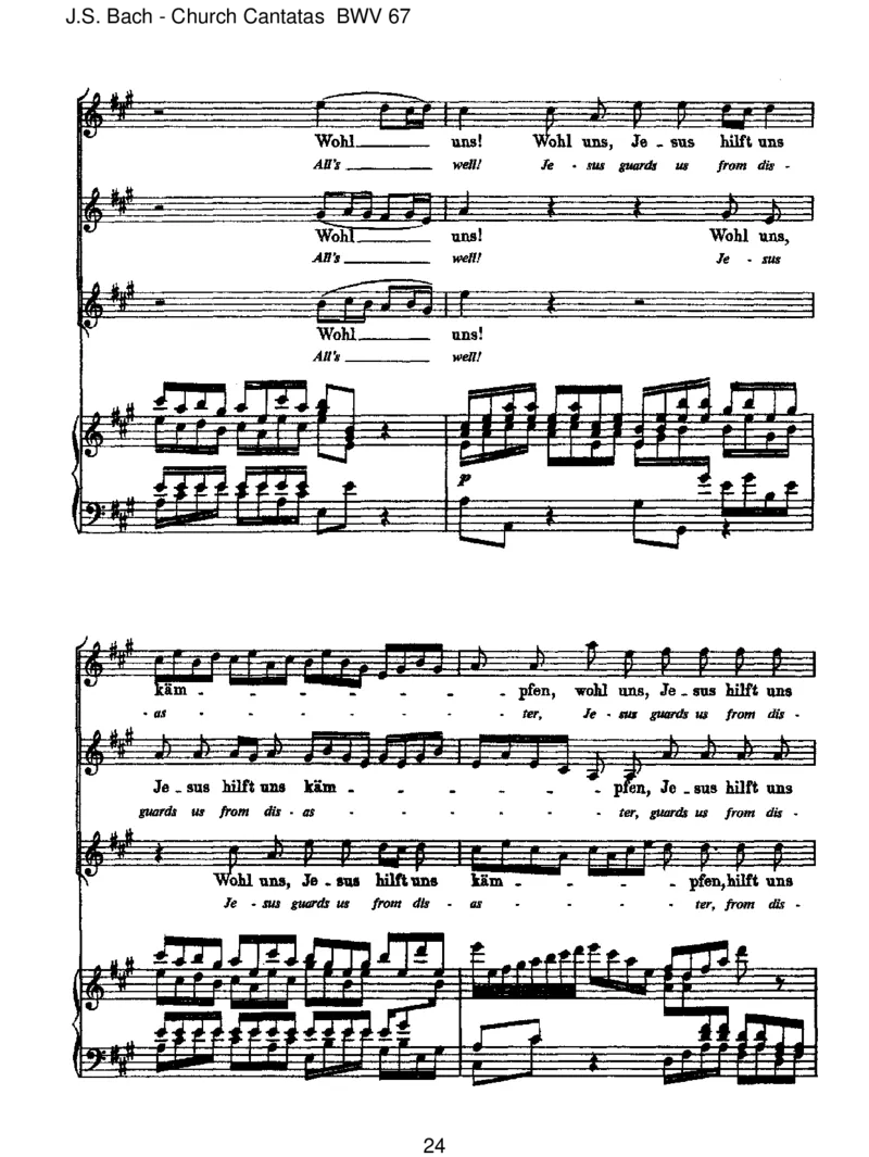 BWV67HaltimGed_chtnisJesumChrist_一万首著名钢琴曲谱哈农贝多芬合集视频教学电子版高清无水印可打印_1古典钢琴知名音乐家谱_巴赫钢琴谱全集_J.S巴赫作品全集