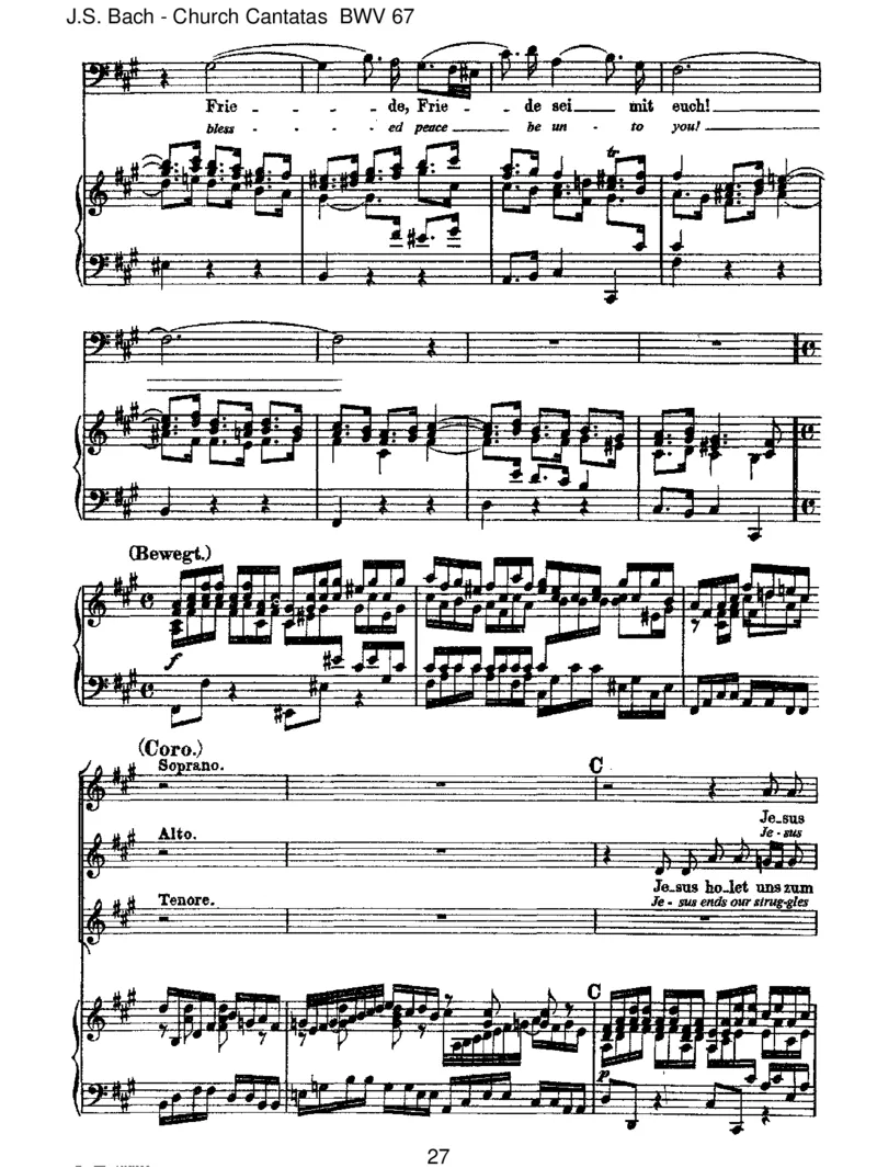 BWV67HaltimGed_chtnisJesumChrist_一万首著名钢琴曲谱哈农贝多芬合集视频教学电子版高清无水印可打印_1古典钢琴知名音乐家谱_巴赫钢琴谱全集_J.S巴赫作品全集