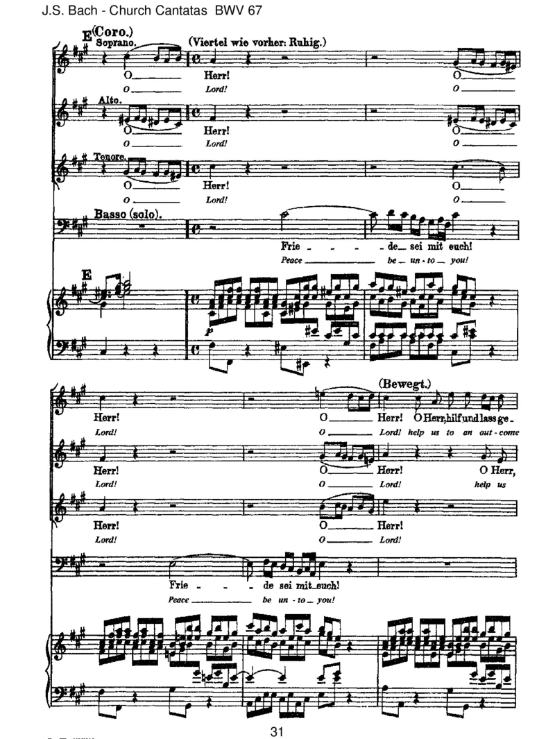 BWV67HaltimGed_chtnisJesumChrist_一万首著名钢琴曲谱哈农贝多芬合集视频教学电子版高清无水印可打印_1古典钢琴知名音乐家谱_巴赫钢琴谱全集_J.S巴赫作品全集