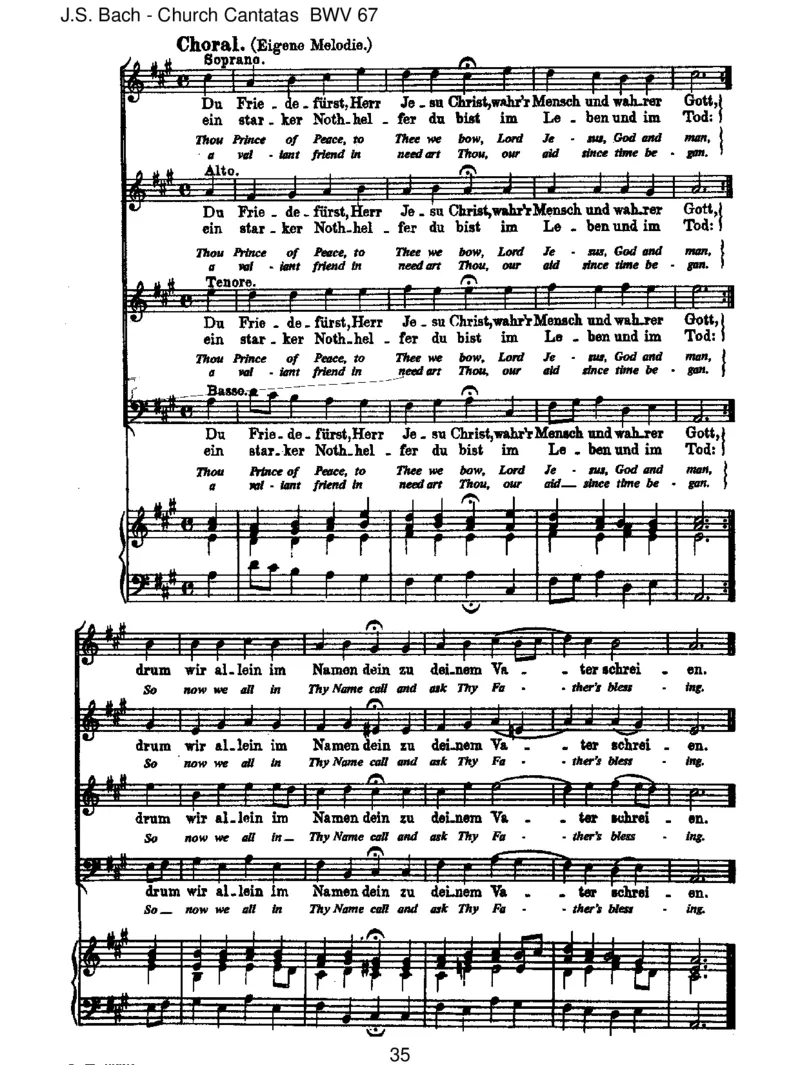 BWV67HaltimGed_chtnisJesumChrist_一万首著名钢琴曲谱哈农贝多芬合集视频教学电子版高清无水印可打印_1古典钢琴知名音乐家谱_巴赫钢琴谱全集_J.S巴赫作品全集