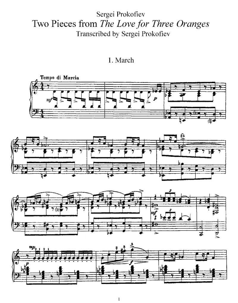 2PiecesfromTheLoveforThreeOranges,Op33_一万首著名钢琴曲谱哈农贝多芬合集视频教学电子版高清无水印可打印_1古典钢琴知名音乐家谱_普罗科菲耶夫钢琴谱全集