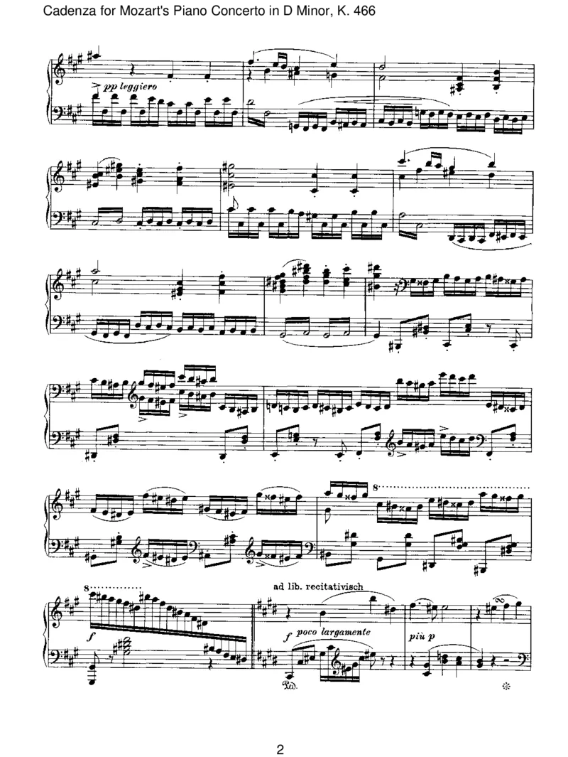 CadenzaforMozart'sPianoConcertoinDMinor,K.466_一万首著名钢琴曲谱哈农贝多芬合集视频教学电子版高清无水印可打印_1古典钢琴知名音乐家谱_勃拉姆斯钢琴谱全集