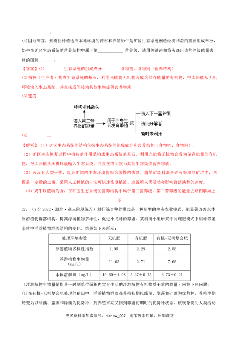 第3章生态系统及其稳定性（B卷&middot;能力提升练）（解析版）_E015高中全科试卷_生物试题_选修2_1.单元测试_2、单元测试AB卷2023