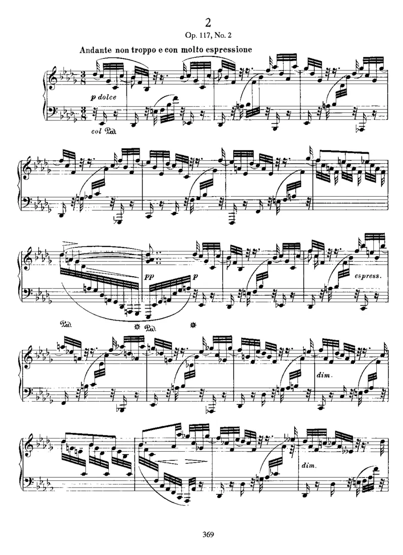 3Intermezzos,Op117_一万首著名钢琴曲谱哈农贝多芬合集视频教学电子版高清无水印可打印_1古典钢琴知名音乐家谱_勃拉姆斯钢琴谱全集_钢琴小品与间奏曲