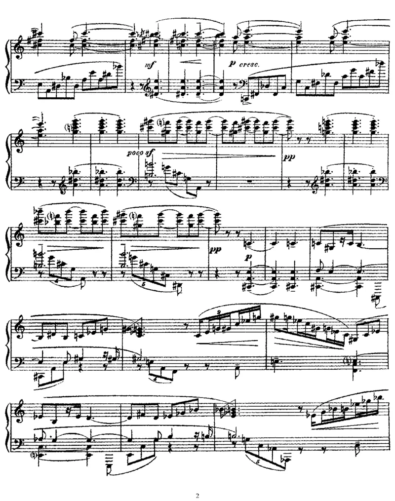 2Poemes,Op71_一万首著名钢琴曲谱哈农贝多芬合集视频教学电子版高清无水印可打印_1古典钢琴知名音乐家谱_斯克里亚宾钢琴谱全集_Poemes