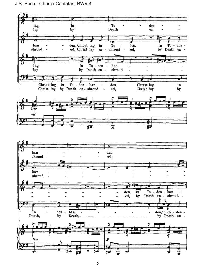 BWV4ChristlaginTodesBanden_一万首著名钢琴曲谱哈农贝多芬合集视频教学电子版高清无水印可打印_1古典钢琴知名音乐家谱_巴赫钢琴谱全集_J.S巴赫作品全集_JohannSebastianBach(1685-1750)巴赫