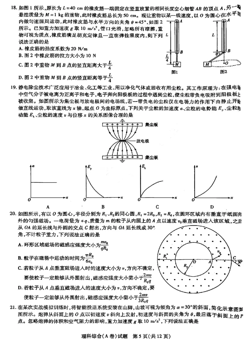山西省晋中市2024届高三下学期5月高考适应训练考试理科综合试卷_2024年5月_01按日期_11号_2024届山西省晋中市高三下学期5月高考适应训练考试