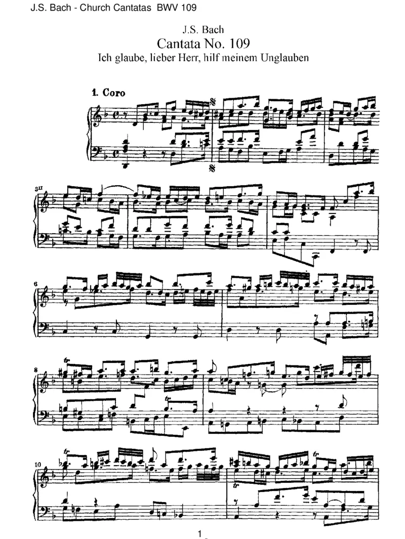BWV109Ichglaube,lieberHerr,hilfmeinemUnglauben_一万首著名钢琴曲谱哈农贝多芬合集视频教学电子版高清无水印可打印_1古典钢琴知名音乐家谱_巴赫钢琴谱全集_J.S巴赫作品全集