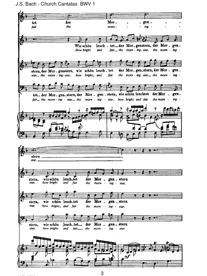 BWV1Wiesch_nleuchtetderMorgenstern_一万首著名钢琴曲谱哈农贝多芬合集视频教学电子版高清无水印可打印_1古典钢琴知名音乐家谱_巴赫钢琴谱全集_J.S巴赫作品全集