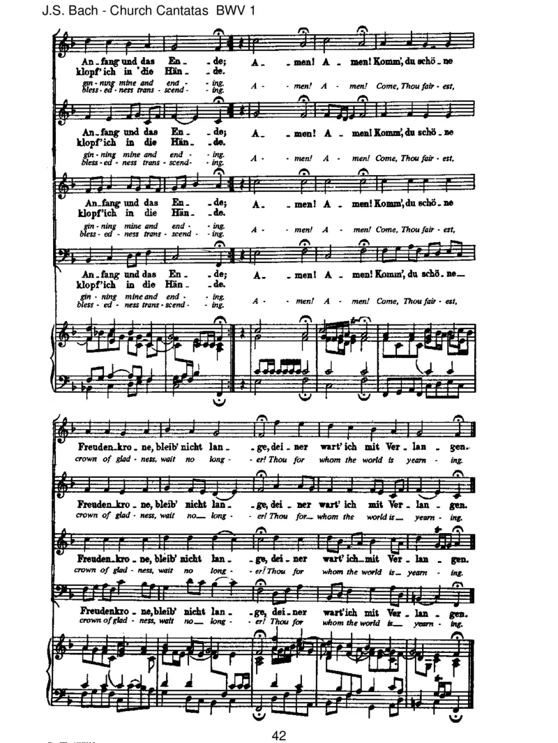 BWV1Wiesch_nleuchtetderMorgenstern_一万首著名钢琴曲谱哈农贝多芬合集视频教学电子版高清无水印可打印_1古典钢琴知名音乐家谱_巴赫钢琴谱全集_J.S巴赫作品全集