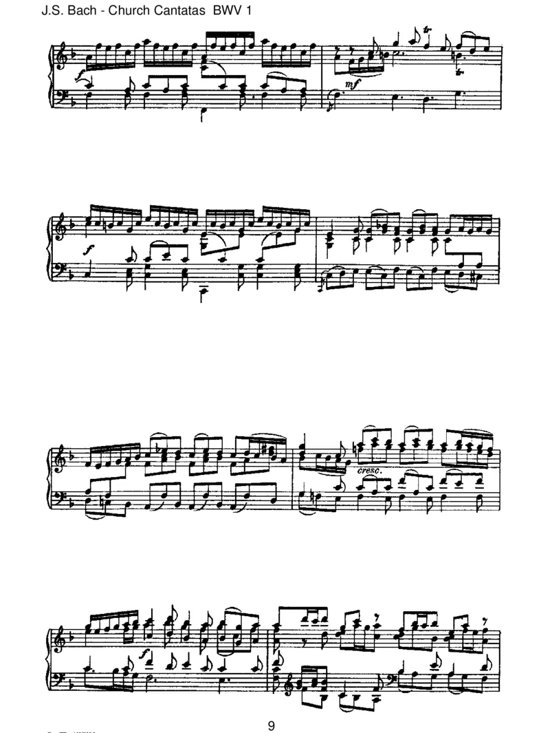 BWV1Wiesch_nleuchtetderMorgenstern_一万首著名钢琴曲谱哈农贝多芬合集视频教学电子版高清无水印可打印_1古典钢琴知名音乐家谱_巴赫钢琴谱全集_J.S巴赫作品全集