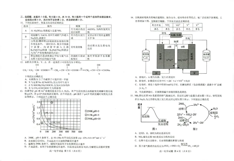 高一化学_2024-2025高一（7-7月题库）_2024年8月试卷_0806山东省菏泽市2023-2024学年高一下学期7月期末