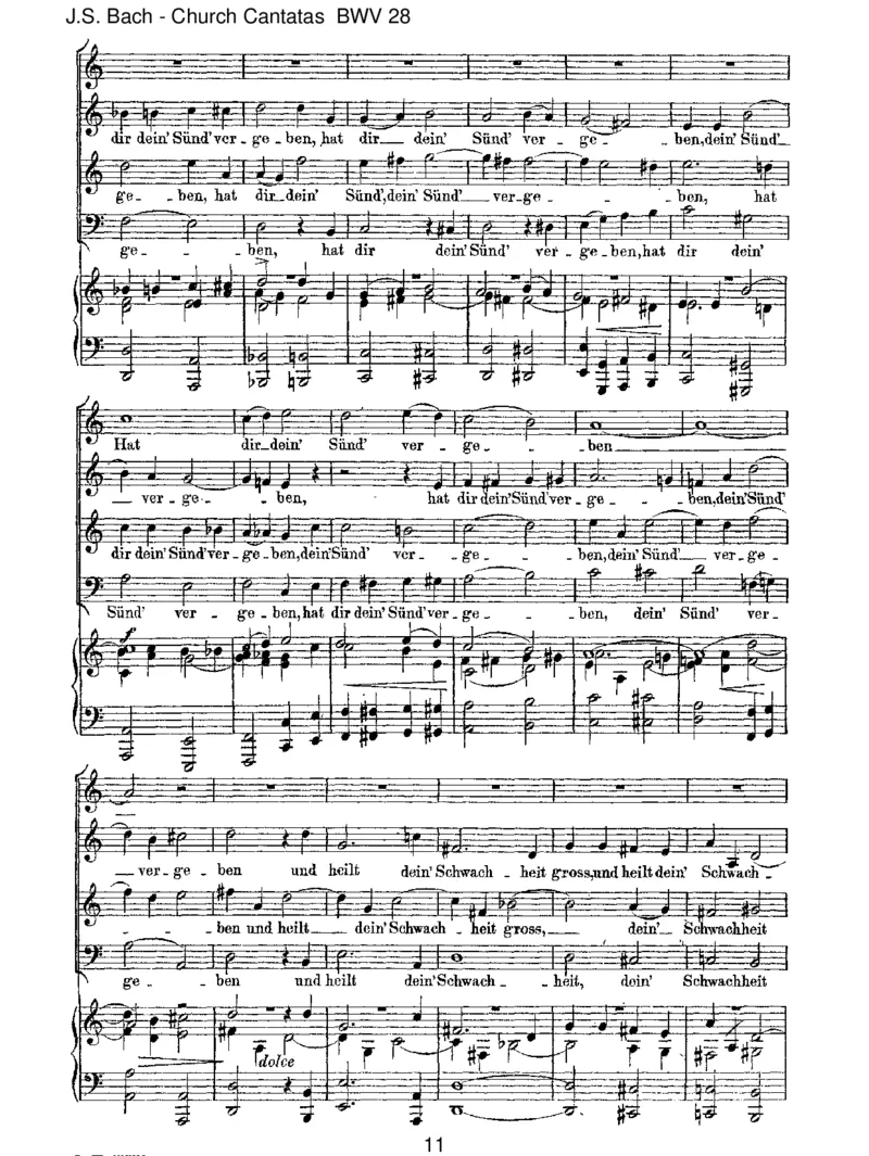 BWV28Gottlob!nungehtdasJahrzuEnde_一万首著名钢琴曲谱哈农贝多芬合集视频教学电子版高清无水印可打印_1古典钢琴知名音乐家谱_巴赫钢琴谱全集_J.S巴赫作品全集