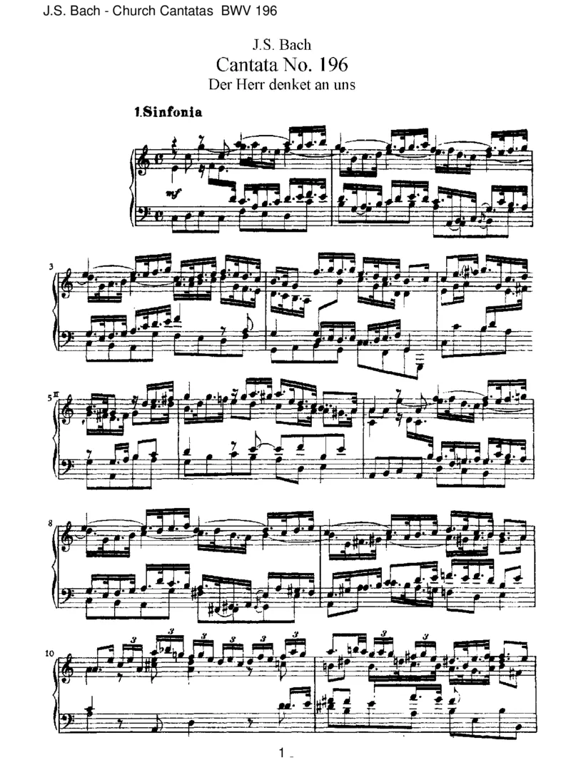 BWV196DerHerrdenketanuns(Psalm115)_一万首著名钢琴曲谱哈农贝多芬合集视频教学电子版高清无水印可打印_1古典钢琴知名音乐家谱_巴赫钢琴谱全集_J.S巴赫作品全集