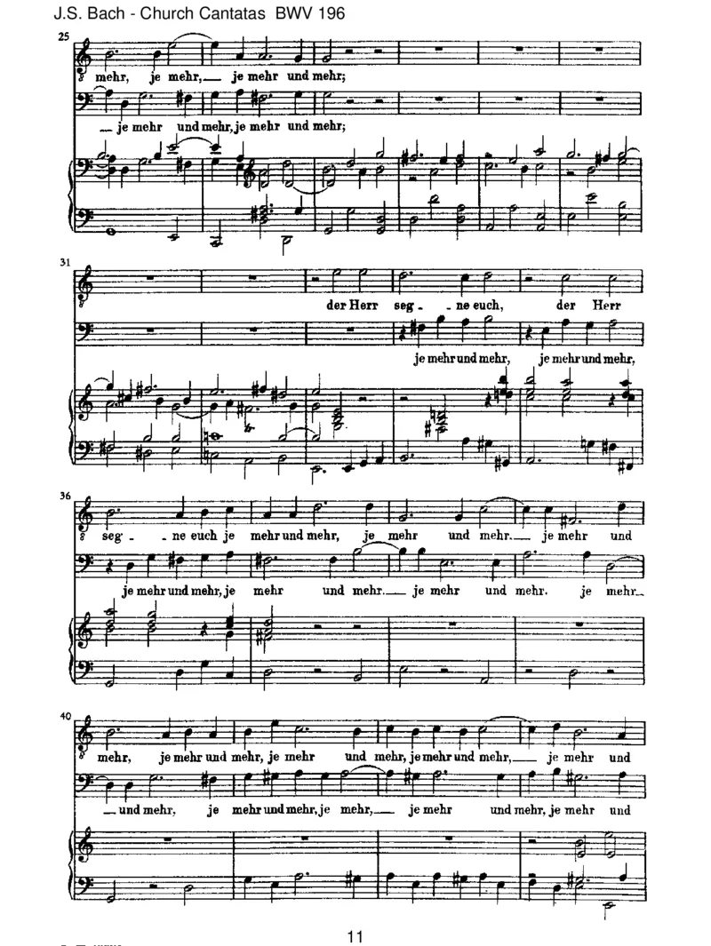 BWV196DerHerrdenketanuns(Psalm115)_一万首著名钢琴曲谱哈农贝多芬合集视频教学电子版高清无水印可打印_1古典钢琴知名音乐家谱_巴赫钢琴谱全集_J.S巴赫作品全集