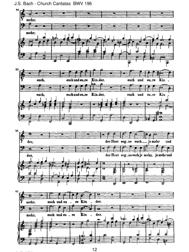 BWV196DerHerrdenketanuns(Psalm115)_一万首著名钢琴曲谱哈农贝多芬合集视频教学电子版高清无水印可打印_1古典钢琴知名音乐家谱_巴赫钢琴谱全集_J.S巴赫作品全集