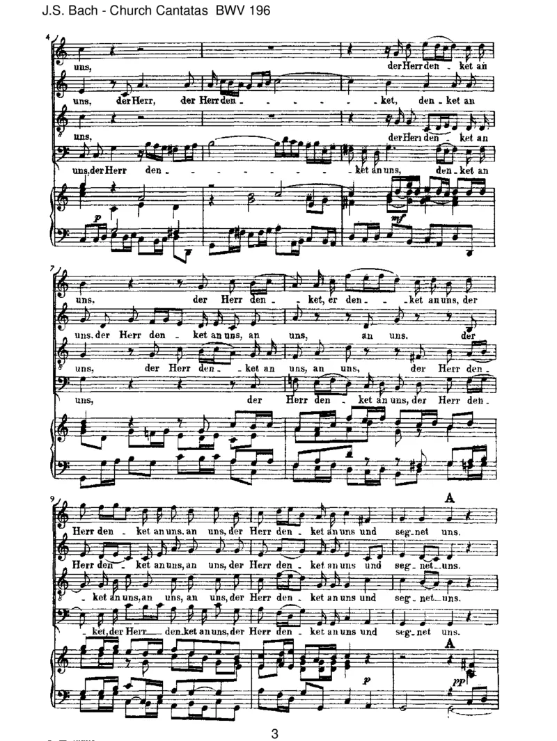 BWV196DerHerrdenketanuns(Psalm115)_一万首著名钢琴曲谱哈农贝多芬合集视频教学电子版高清无水印可打印_1古典钢琴知名音乐家谱_巴赫钢琴谱全集_J.S巴赫作品全集