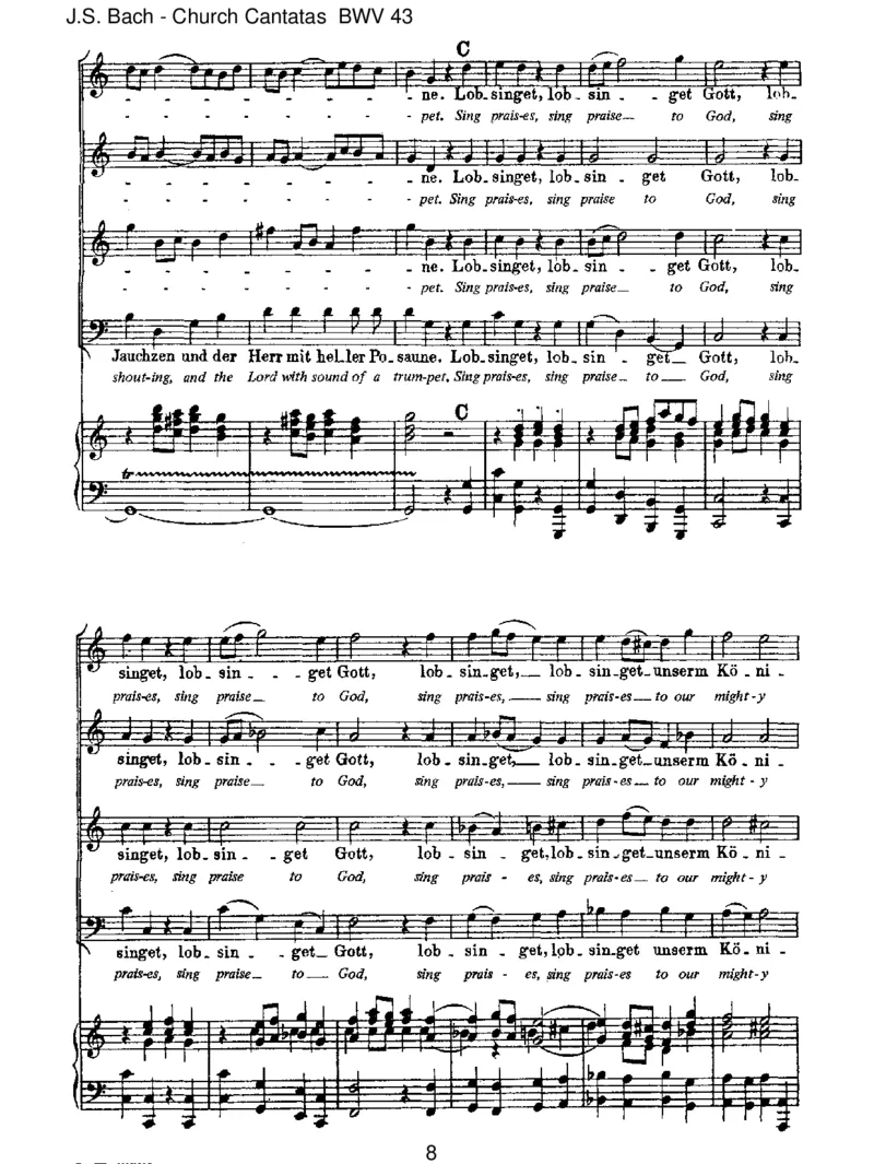 BWV43Gottf_hretaufmitJauchzen_一万首著名钢琴曲谱哈农贝多芬合集视频教学电子版高清无水印可打印_1古典钢琴知名音乐家谱_巴赫钢琴谱全集_J.S巴赫作品全集_JohannSebastianBach(1685-1750)巴赫