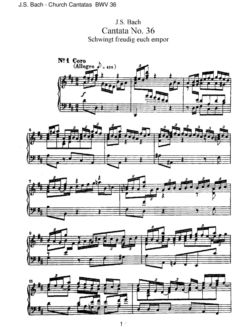 BWV36Schwingtfreudigeuchempor_一万首著名钢琴曲谱哈农贝多芬合集视频教学电子版高清无水印可打印_1古典钢琴知名音乐家谱_巴赫钢琴谱全集_J.S巴赫作品全集_JohannSebastianBach(1685-1750)巴赫