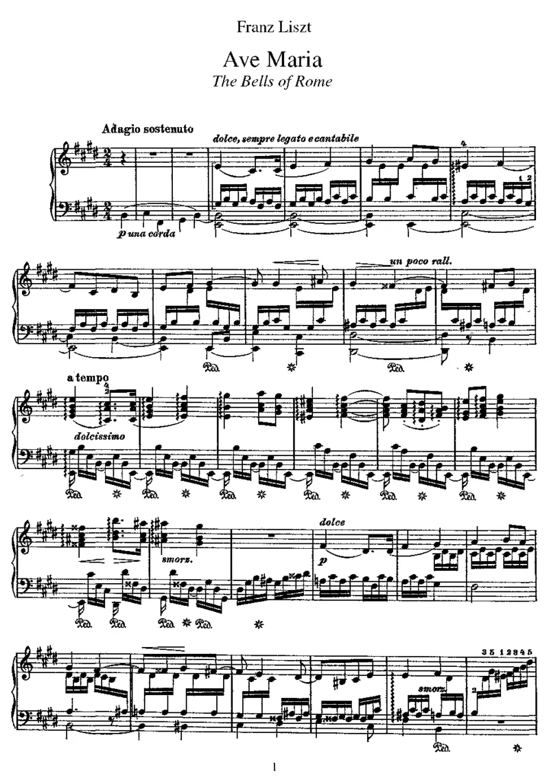 AveMaria(BellsofRome)_一万首著名钢琴曲谱哈农贝多芬合集视频教学电子版高清无水印可打印_1古典钢琴知名音乐家谱_李斯特钢琴谱全集_其他作品