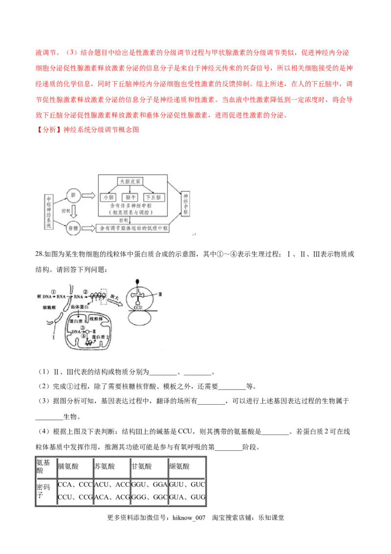 高二生物上学期期末测试卷03（人教版2019选择性必修1）（解析版）_E015高中全科试卷_生物试题_选修1_4期末试卷_高二生物上学期期末测试卷03（人教版2019选择性必修1）(25985817)