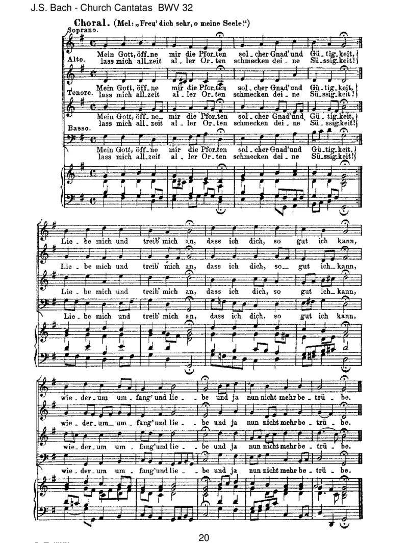 BWV32LiebsterJesu,meinVerlangen_一万首著名钢琴曲谱哈农贝多芬合集视频教学电子版高清无水印可打印_1古典钢琴知名音乐家谱_巴赫钢琴谱全集_J.S巴赫作品全集_JohannSebastianBach(1685-1750)巴赫
