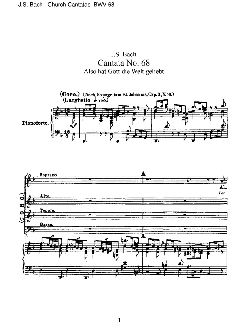 BWV68AlsohatGottdieWeltgeliebt_一万首著名钢琴曲谱哈农贝多芬合集视频教学电子版高清无水印可打印_1古典钢琴知名音乐家谱_巴赫钢琴谱全集_J.S巴赫作品全集_JohannSebastianBach(1685-1750)巴赫