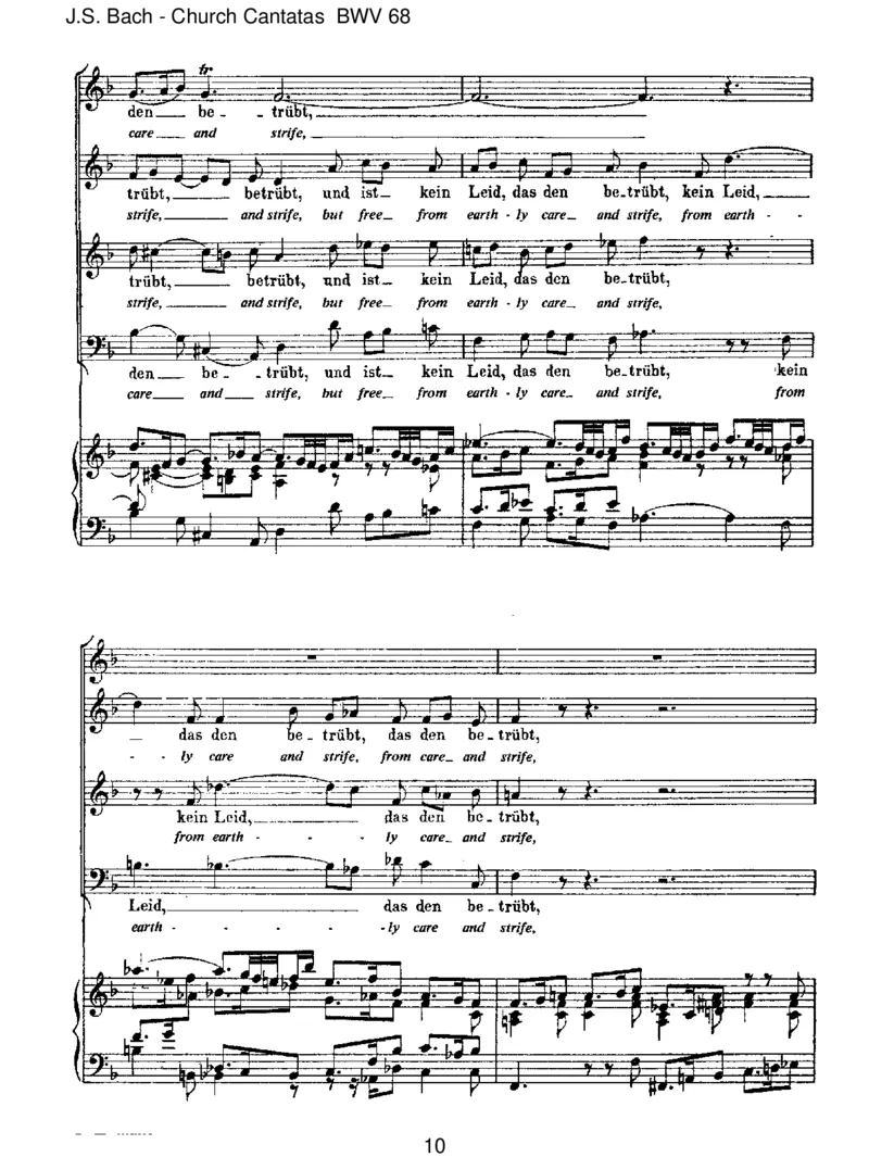 BWV68AlsohatGottdieWeltgeliebt_一万首著名钢琴曲谱哈农贝多芬合集视频教学电子版高清无水印可打印_1古典钢琴知名音乐家谱_巴赫钢琴谱全集_J.S巴赫作品全集_JohannSebastianBach(1685-1750)巴赫