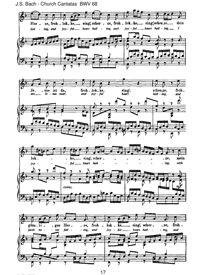 BWV68AlsohatGottdieWeltgeliebt_一万首著名钢琴曲谱哈农贝多芬合集视频教学电子版高清无水印可打印_1古典钢琴知名音乐家谱_巴赫钢琴谱全集_J.S巴赫作品全集_JohannSebastianBach(1685-1750)巴赫