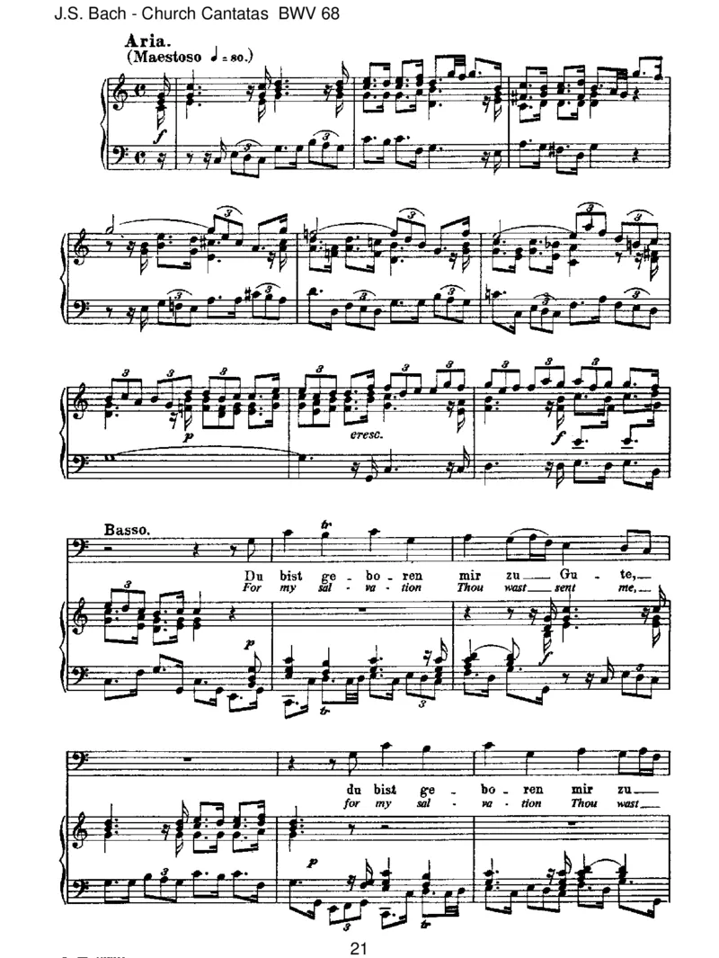 BWV68AlsohatGottdieWeltgeliebt_一万首著名钢琴曲谱哈农贝多芬合集视频教学电子版高清无水印可打印_1古典钢琴知名音乐家谱_巴赫钢琴谱全集_J.S巴赫作品全集_JohannSebastianBach(1685-1750)巴赫