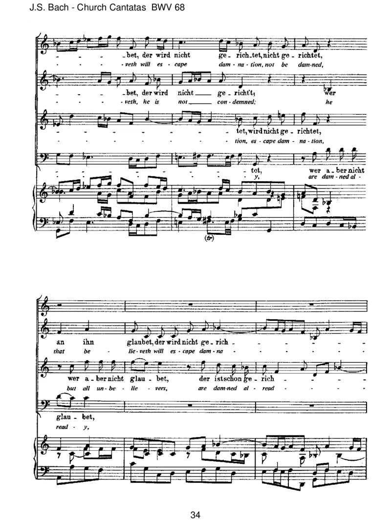 BWV68AlsohatGottdieWeltgeliebt_一万首著名钢琴曲谱哈农贝多芬合集视频教学电子版高清无水印可打印_1古典钢琴知名音乐家谱_巴赫钢琴谱全集_J.S巴赫作品全集_JohannSebastianBach(1685-1750)巴赫