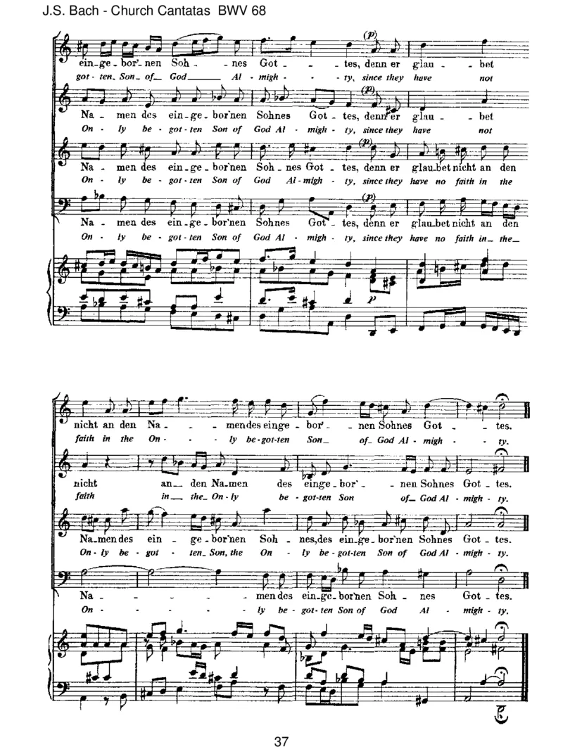 BWV68AlsohatGottdieWeltgeliebt_一万首著名钢琴曲谱哈农贝多芬合集视频教学电子版高清无水印可打印_1古典钢琴知名音乐家谱_巴赫钢琴谱全集_J.S巴赫作品全集_JohannSebastianBach(1685-1750)巴赫