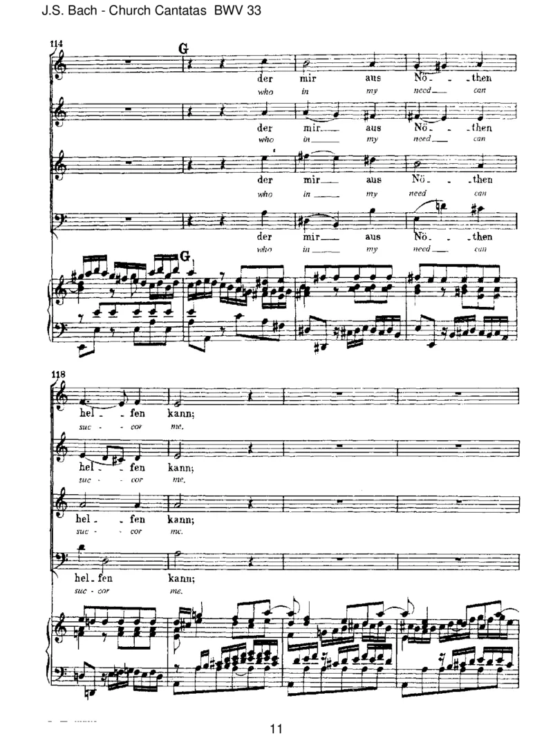 BWV33Alleinzudir,HerrJesuChrist_一万首著名钢琴曲谱哈农贝多芬合集视频教学电子版高清无水印可打印_1古典钢琴知名音乐家谱_巴赫钢琴谱全集_J.S巴赫作品全集