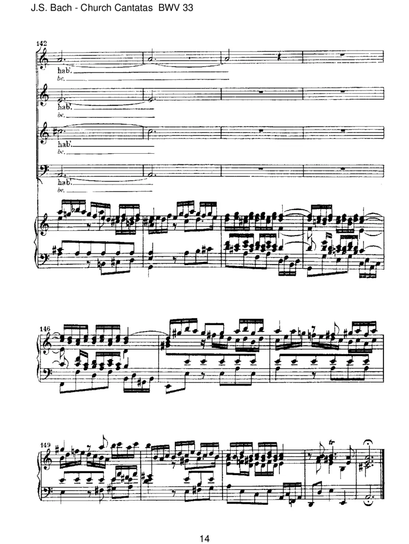 BWV33Alleinzudir,HerrJesuChrist_一万首著名钢琴曲谱哈农贝多芬合集视频教学电子版高清无水印可打印_1古典钢琴知名音乐家谱_巴赫钢琴谱全集_J.S巴赫作品全集