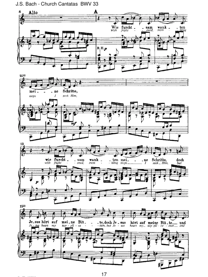 BWV33Alleinzudir,HerrJesuChrist_一万首著名钢琴曲谱哈农贝多芬合集视频教学电子版高清无水印可打印_1古典钢琴知名音乐家谱_巴赫钢琴谱全集_J.S巴赫作品全集
