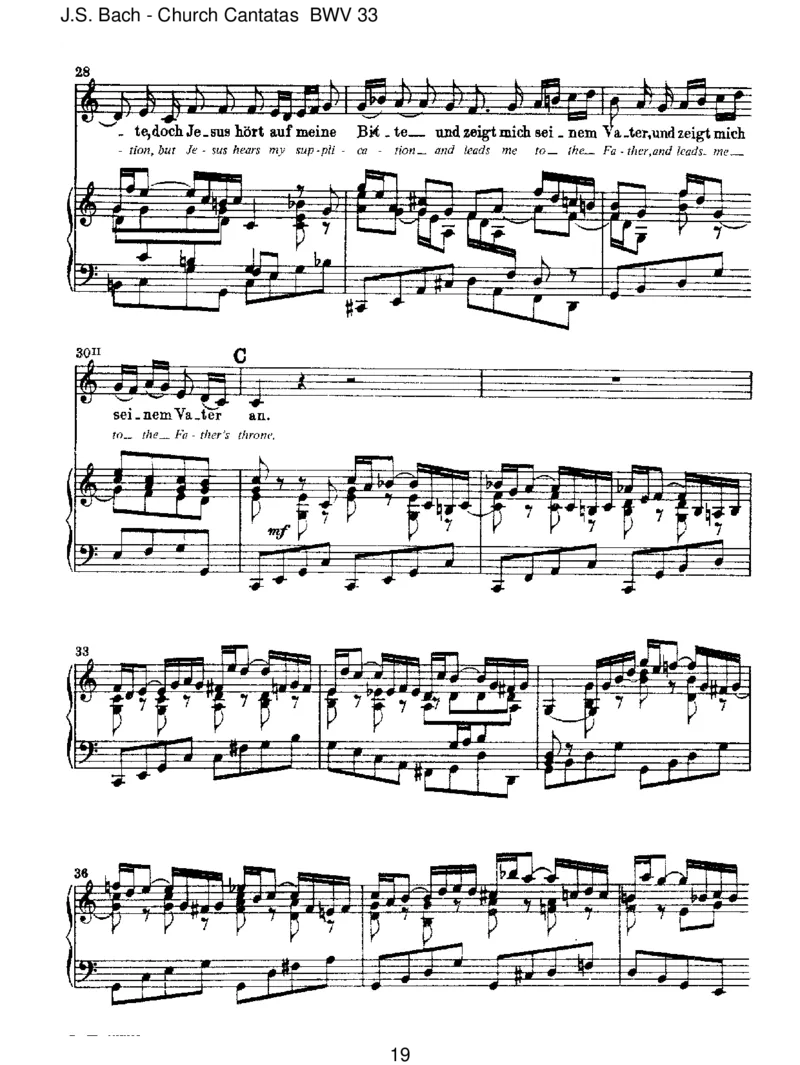 BWV33Alleinzudir,HerrJesuChrist_一万首著名钢琴曲谱哈农贝多芬合集视频教学电子版高清无水印可打印_1古典钢琴知名音乐家谱_巴赫钢琴谱全集_J.S巴赫作品全集