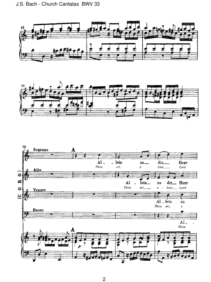 BWV33Alleinzudir,HerrJesuChrist_一万首著名钢琴曲谱哈农贝多芬合集视频教学电子版高清无水印可打印_1古典钢琴知名音乐家谱_巴赫钢琴谱全集_J.S巴赫作品全集