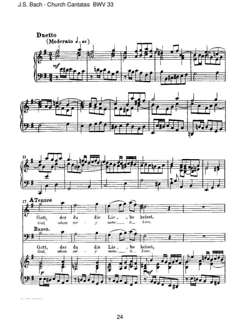 BWV33Alleinzudir,HerrJesuChrist_一万首著名钢琴曲谱哈农贝多芬合集视频教学电子版高清无水印可打印_1古典钢琴知名音乐家谱_巴赫钢琴谱全集_J.S巴赫作品全集
